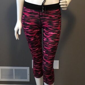 Nike Pink and Black Patterned Leggings